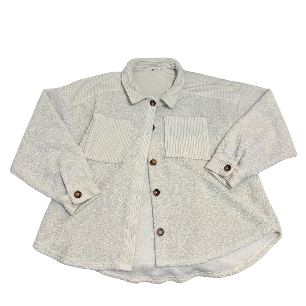 White Fleece Shacket #191